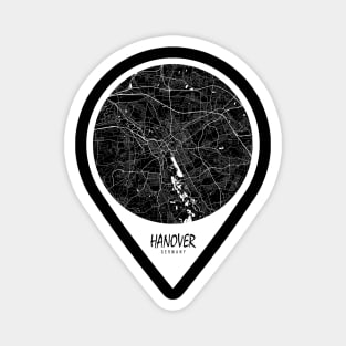 Hanover, England City Map - Travel Pin Magnet