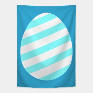 Easter egg white with blue lines Tapestry