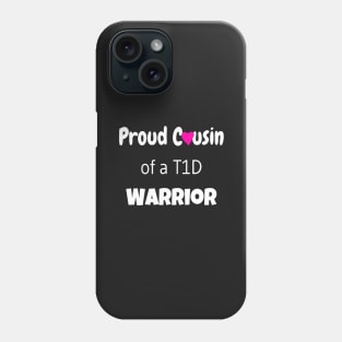 Proud Cousin - White Text - Pink Heart Phone Case