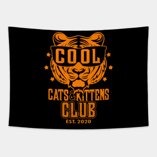 Cool Cats And Kittens Club Retro Poster Tapestry