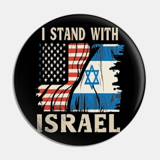 I Stand With Israel Shirt I Stand With Israel America Flag Pin