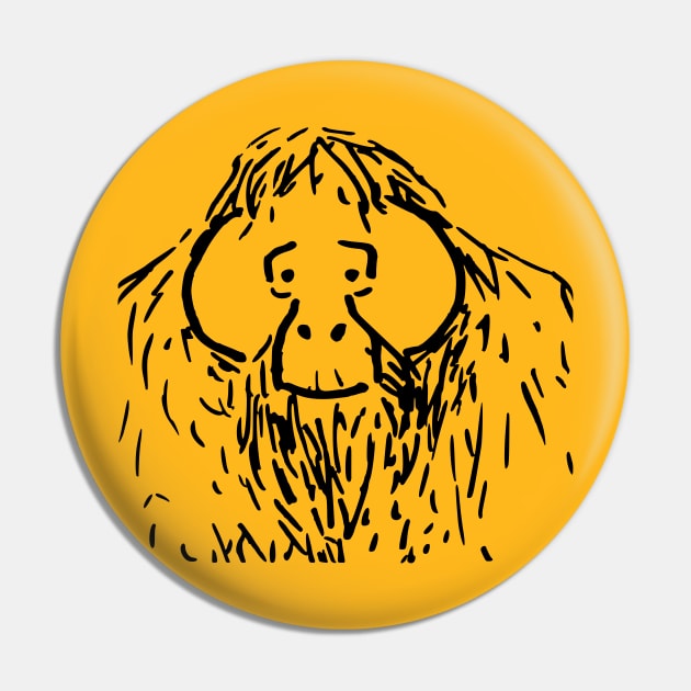 Orangutan Pin by Richard Stelmach Art