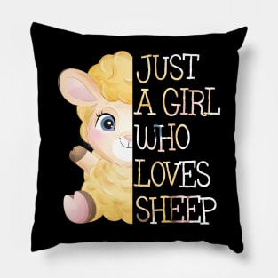 Just A Girl Who Loves Sheep Pillow