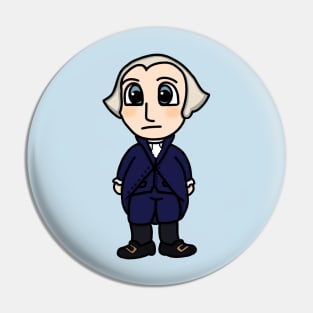 Chibi President George Washington (Small Print) Pin