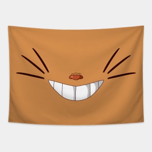 Smile cat face mask Tapestry