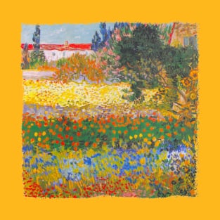 Vintage French Floral Cottage Garden Flowers Van Gogh T-Shirt