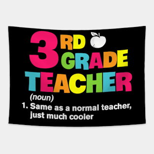 3rd Grade Teacher Definition Tee Funny School Gift Tapestry