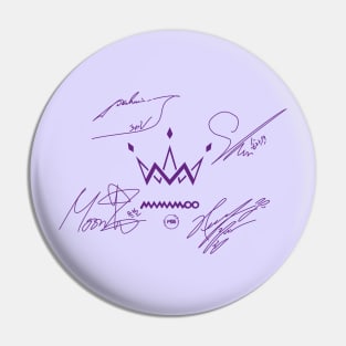 Design with the signatures of mamamoo Pin