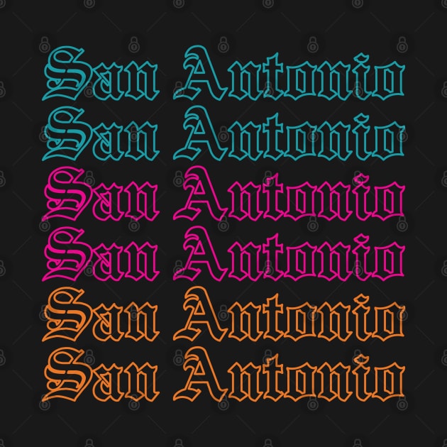 San Antonio Old English Outline by TheCraftyDrunkCo