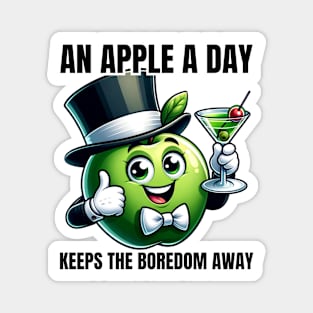 Elegant Apple Martini - An Apple A Day Keeps the Boredom Away Tee Magnet