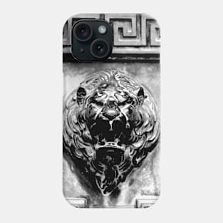 Black and White Lion Face Phone Case