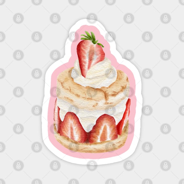 strawberry shortcake, yummy, lovely design Magnet by Kate Dubey