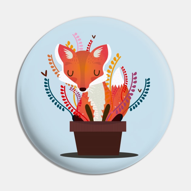 Fox in the pot Pin by Mjdaluz