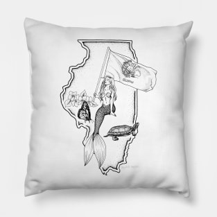 Illinois Mermaid Pillow