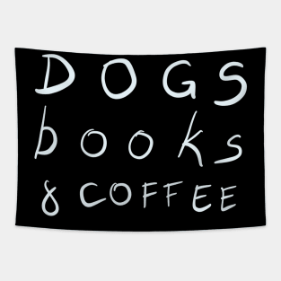 Dogs Books & Coffee Gift Tapestry