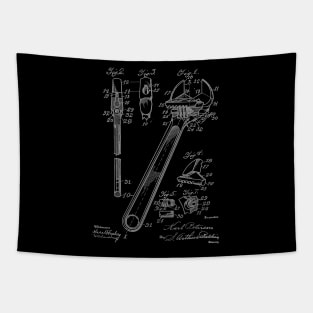 Wrench Vintage Patent Drawing Funny Novelty Tapestry