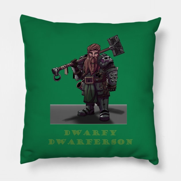 Dwarfy Dwarferson Pillow by Die by the Sword Podcast