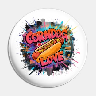 Corndog Love Design Pin