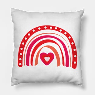 Boho rainbow valentine day Pillow