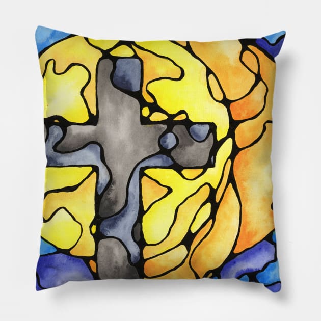 Cross Pillow by AlstonArt