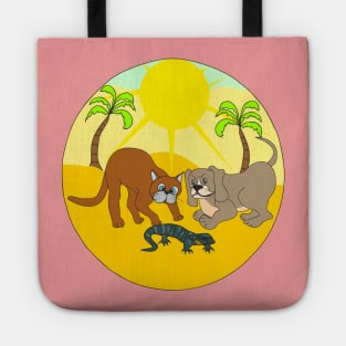 Animals in the desert Tote