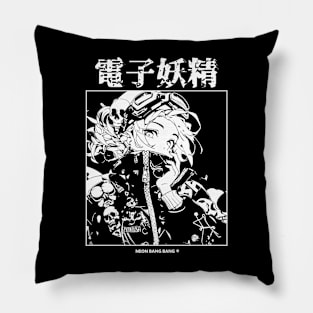 Japanese Streetwear Goth Grunge Anime Girl Manga Aesthetic Pillow