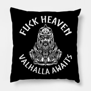 Scandinavian Viking Mythology - Norse God Odin - Valhalla Awaits Pillow