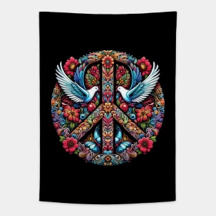 Love and Peace Doves Tapestry