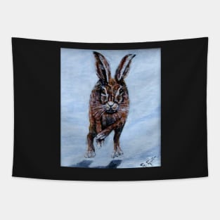 RUNNING HARE Tapestry