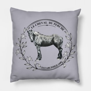 French Percheron Horse Pillow