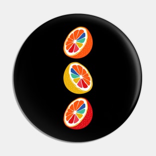 Cool Rainbow Citrus Fruit Pin