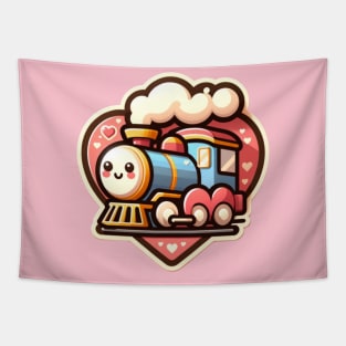 Train Valentine Tapestry