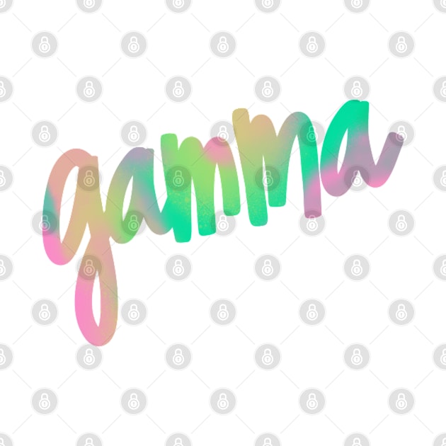 Greek Alphabet: gamma (pastels) by LetsOverThinkIt