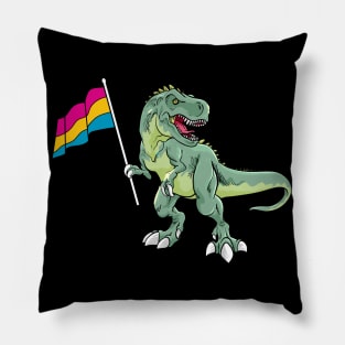 Funny Dinosaur Flag Pansexual Pride LGBT Gift Pillow