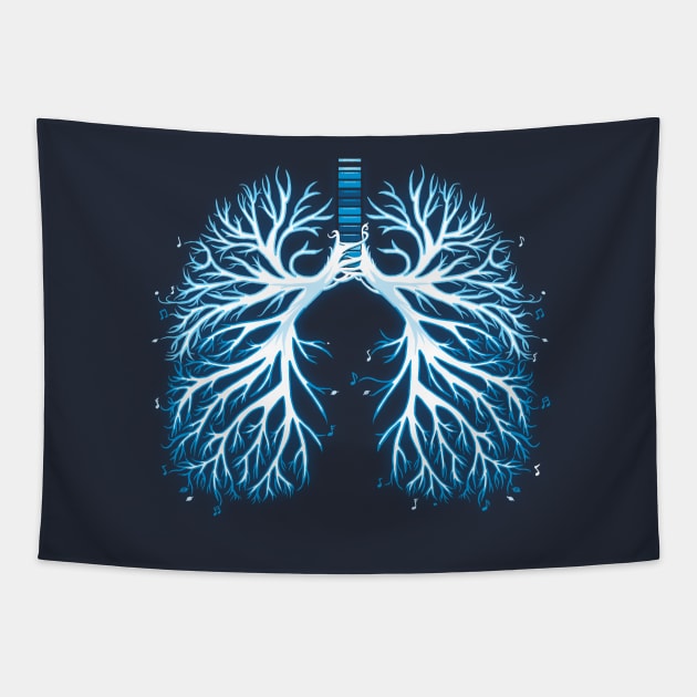 I Breathe Music | Artistic Lungs Tapestry by Boots