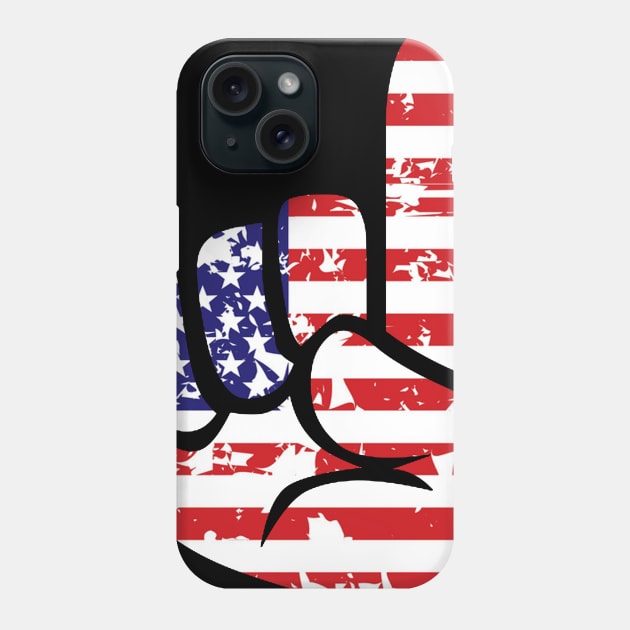 USA American Flag ASL Sign Language 4th Of July Shirt Gifts Phone Case by Kaileymahoney