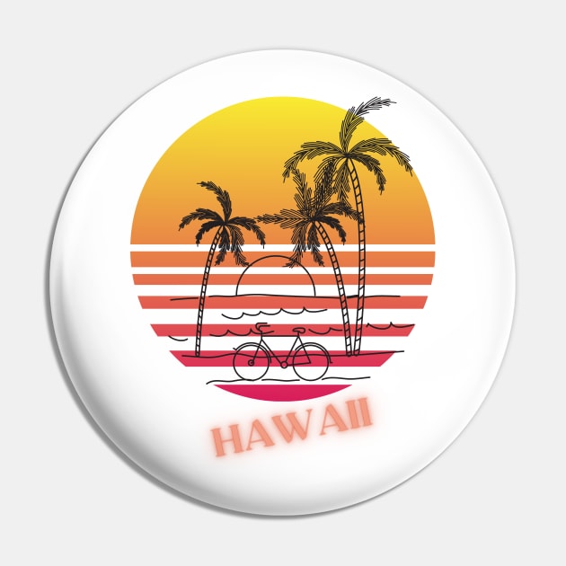 Hawaii Beach Pin by DesignArtsShop