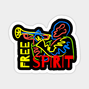 Colorful Trumpeter- Free Spirit Magnet