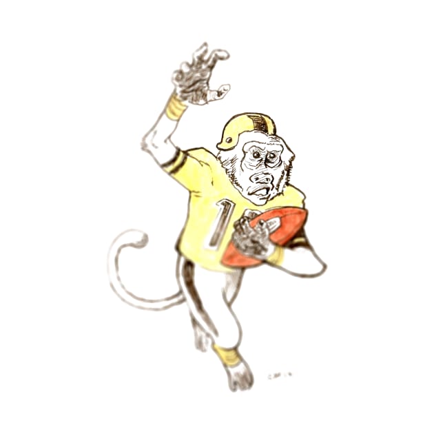 Football Monkey by CoolCharacters