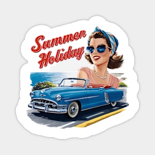 Holiday Cabrio Ride Lifestyle 1950`s 1960er`s Magnet
