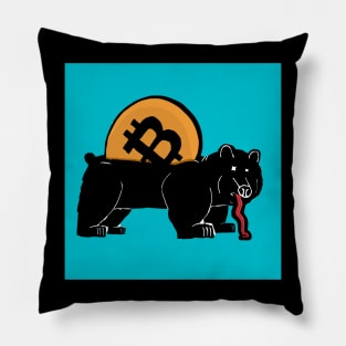 bitcoin bear Pillow