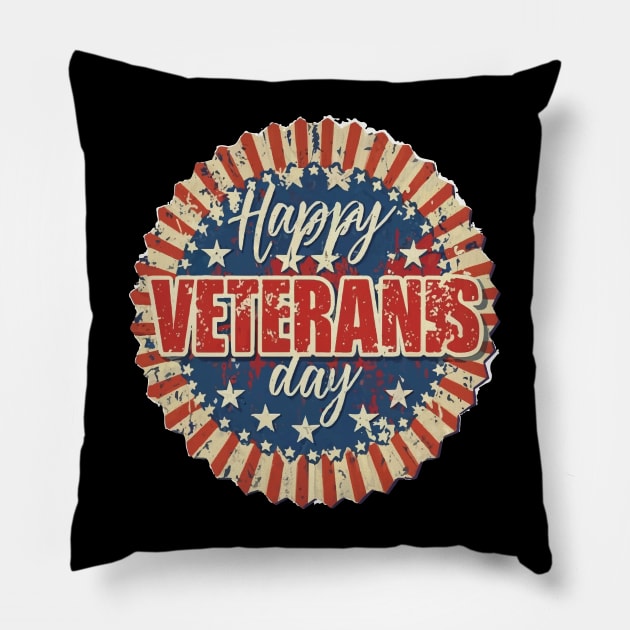 Happy Veterans Day Pillow by ArtfulDesign