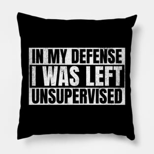 In My Defense I was Left Unsupervised Pillow