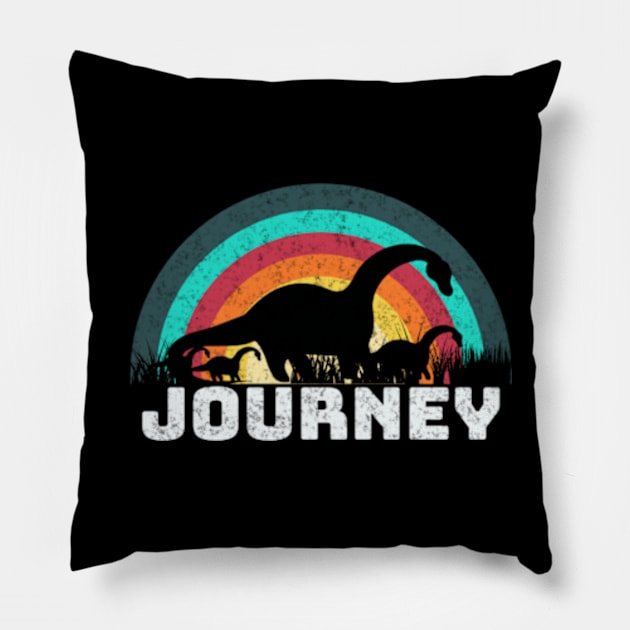 dinosaur journey art Pillow by girls store