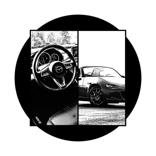 Mazda Miata MX-5 ND Black 'N White 5 T-Shirt