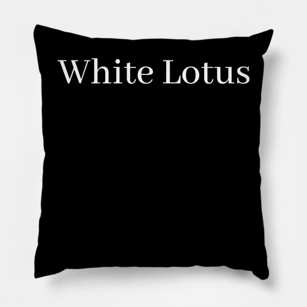 white lotus text Pillow by Abz_Cloth