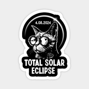 Astronomy Cat Wearing Solar Eclipse Glasses 2024 Magnet