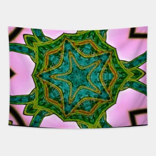 Turtle Echoes Abstract Art Tapestry