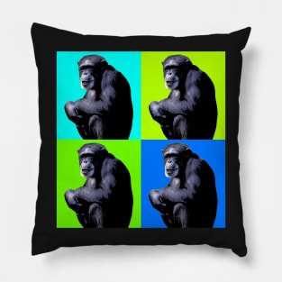 Chimpanzee. Cute Chimp Pop Art. pop art chimp - magical animals Pillow