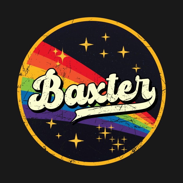 Baxter // Rainbow In Space Vintage Grunge-Style by LMW Art